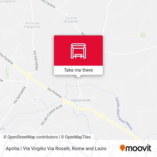 Aprilia | Virgilio Street Roselli Street map
