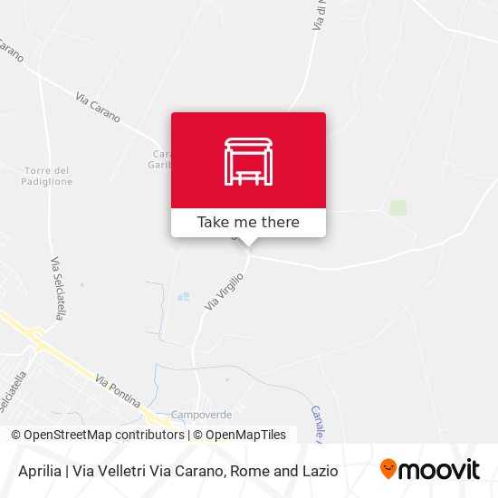 Aprilia | Via Velletri Via Carano map