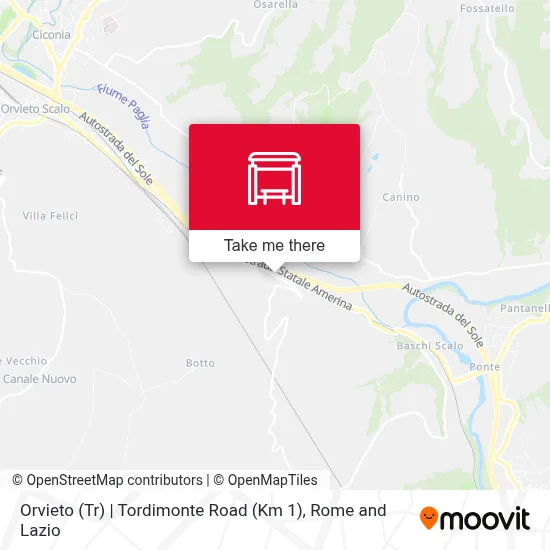 Orvieto (Tr) | Tordimonte Road (Km 1) map