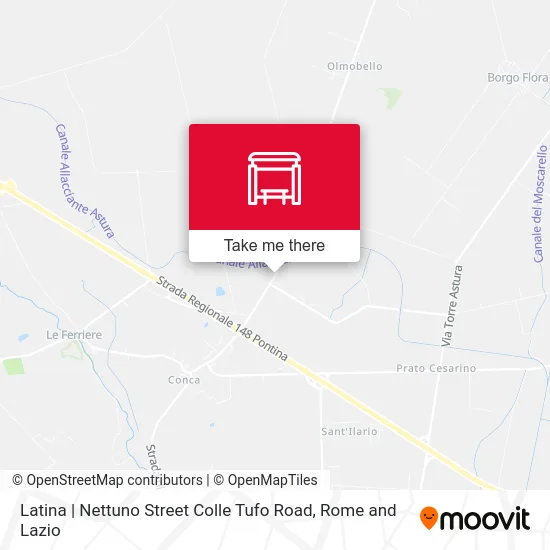 Latina | Nettuno Street Colle Tufo Road map