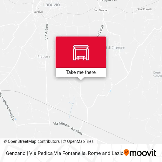 Genzano | Pedica Street Fontanella Street map