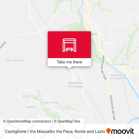 Castiglione | Massetto Street Pace Street map