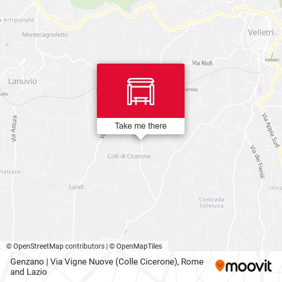 Genzano | Via Vigne Nuove (Colle Cicerone) map
