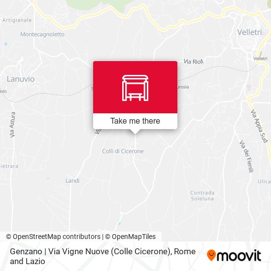 Genzano | Via Vigne Nuove (Colle Cicerone) map