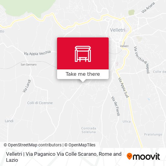 Velletri | Via Paganico Via Colle Scarano map