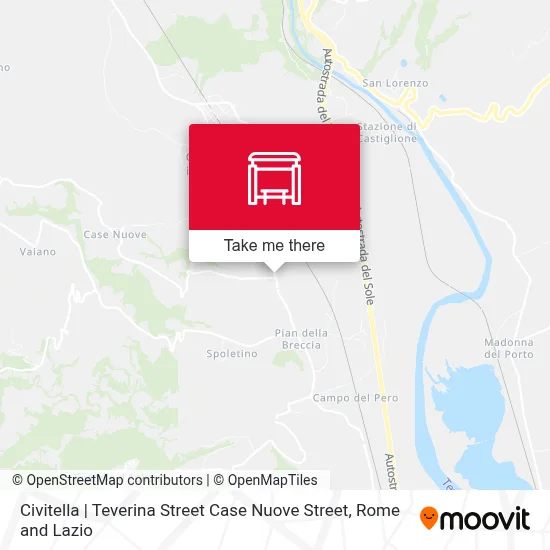 Civitella | Teverina Street Case Nuove Street map