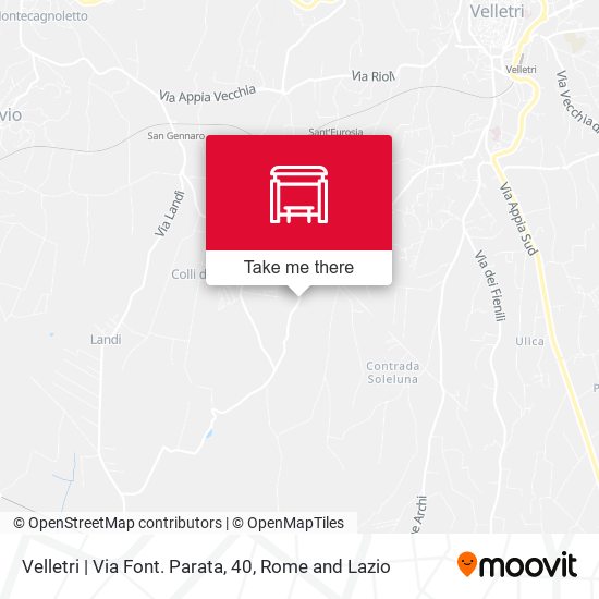 Velletri | Via Font. Parata, 40 map
