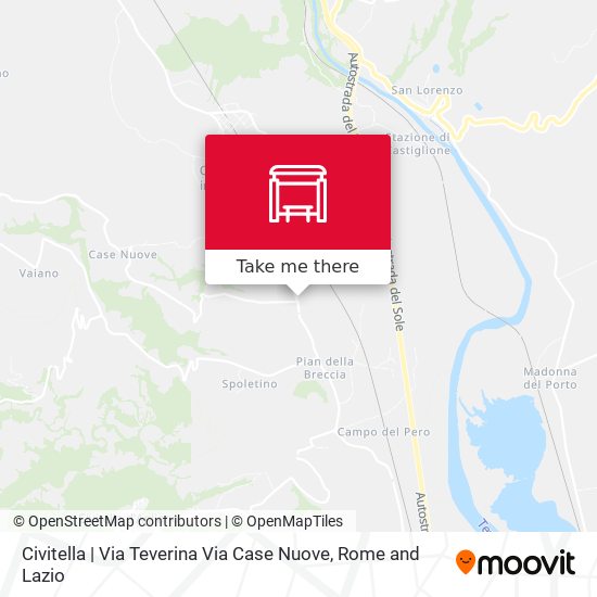 Civitella | Via Teverina Via Case Nuove map