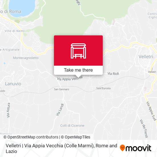 Velletri | Via Appia Vecchia (Colle Marmi) map