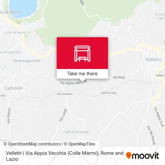 Velletri | Old Appia Road (Marble Hill) map