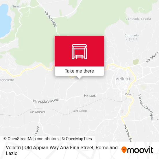 Velletri | Old Appian Way Aria Fina Street map