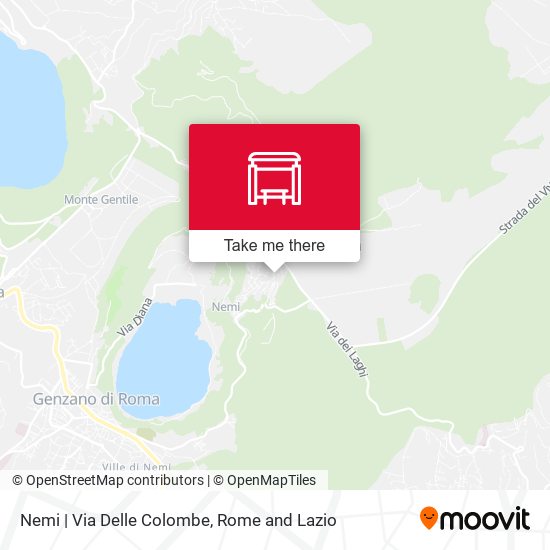 Nemi | Via Delle Colombe map