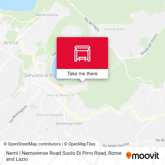 Nemi | Nemorense Road Suolo Di Pirro Road map