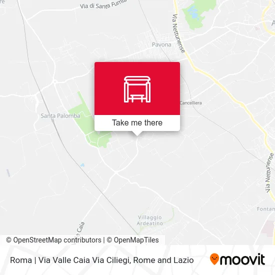 Roma | Via Valle Caia Via Ciliegi map
