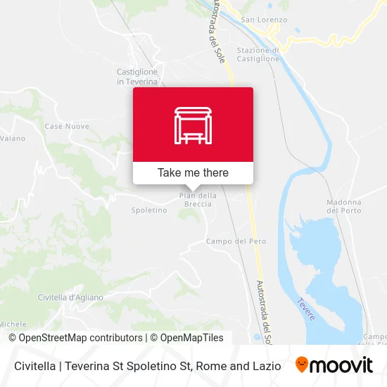 Civitella | Teverina St Spoletino St map