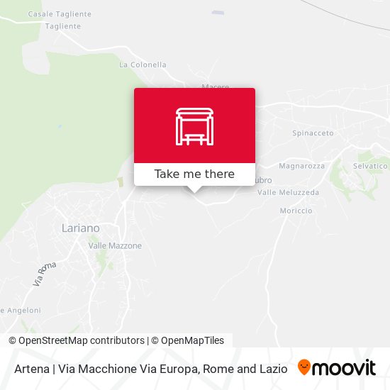 Artena | Via Macchione Via Europa map