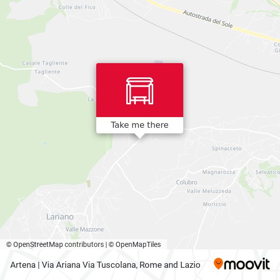 Artena | Via Ariana Via Tuscolana map