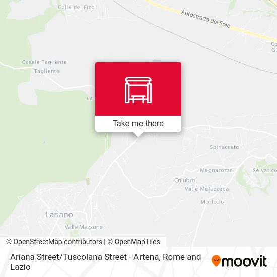 Ariana Street / Tuscolana Street - Artena map