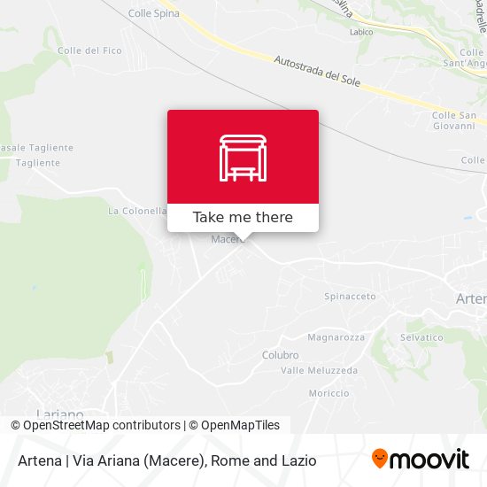 Artena | Via Ariana (Macere) map