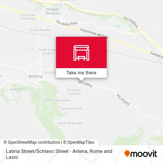 Latina Street / Schiavo Street - Artena map
