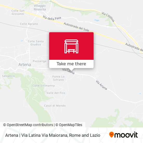 Artena | Via Latina Via Maiorana map