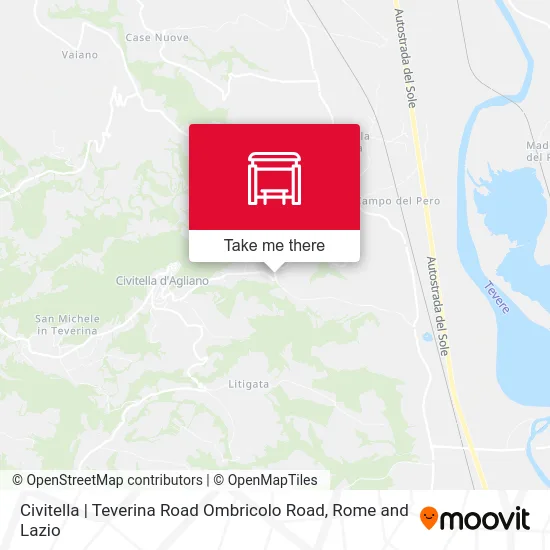 Civitella | Teverina Road Ombricolo Road map