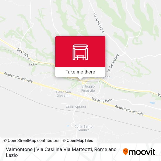 Valmontone | Via Casilina Via Matteotti map