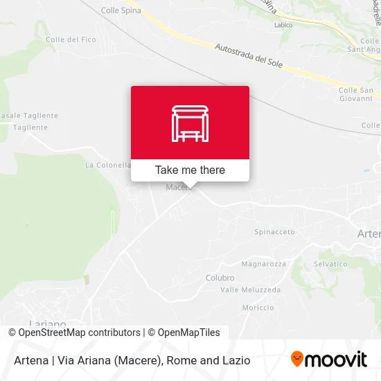 Artena | Ariana Street (Macere) map