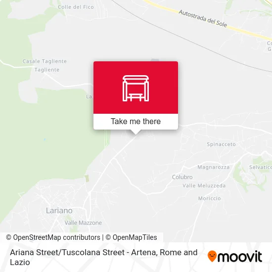 Ariana Street / Tuscolana Street - Artena map