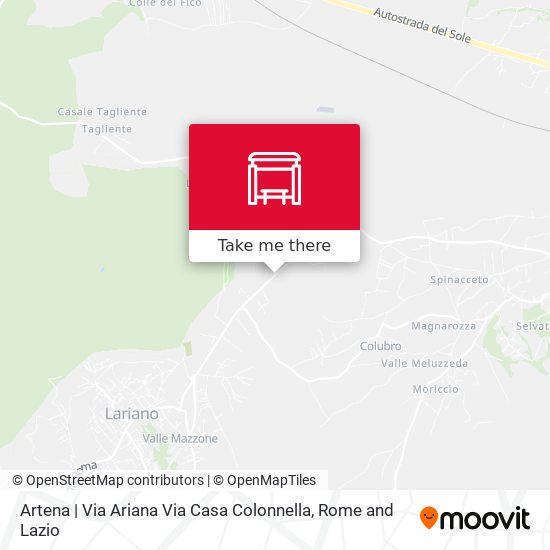 Artena | Via Ariana Via Casa Colonnella map