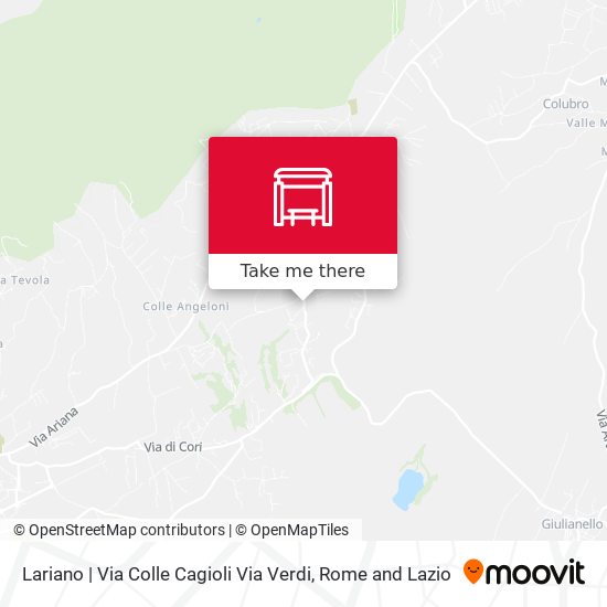 Lariano | Via Colle Cagioli Via Verdi map