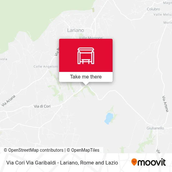 Via Cori Via Garibaldi - Lariano map