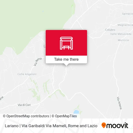 Lariano | Via Garibaldi Via Mameli map