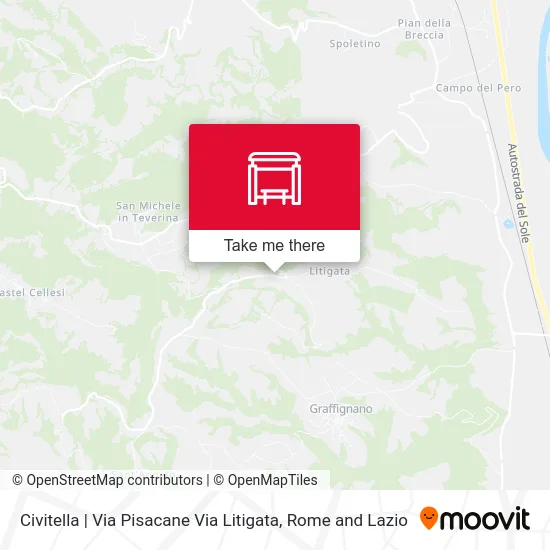 Civitella | Pisacane Street Litigata Street map