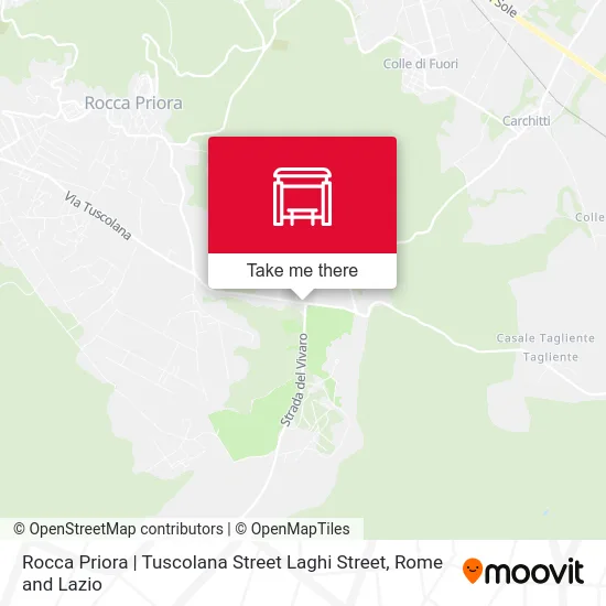 Rocca Priora | Tuscolana Street Laghi Street map