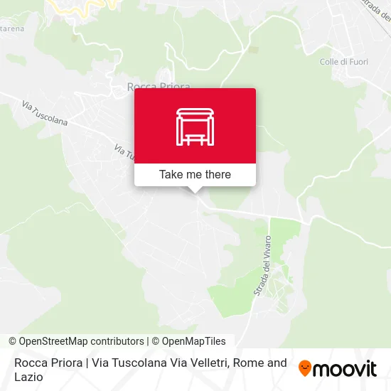 Rocca Priora | Via Tuscolana Via Velletri map