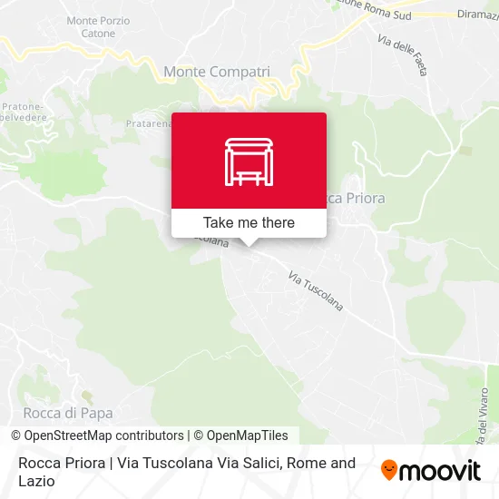 Rocca Priora | Via Tuscolana Via Salici map