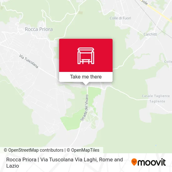 Rocca Priora | Tuscolana Street Laghi Street map