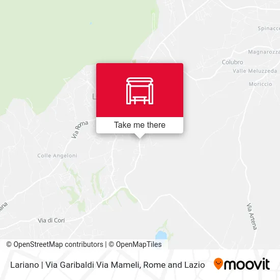 Lariano | Via Garibaldi Via Mameli map