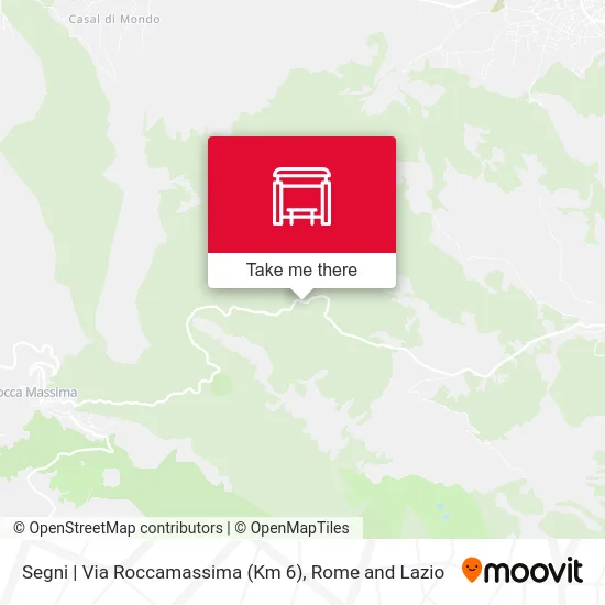 Segni | Roccamassima Road (Km 6) map