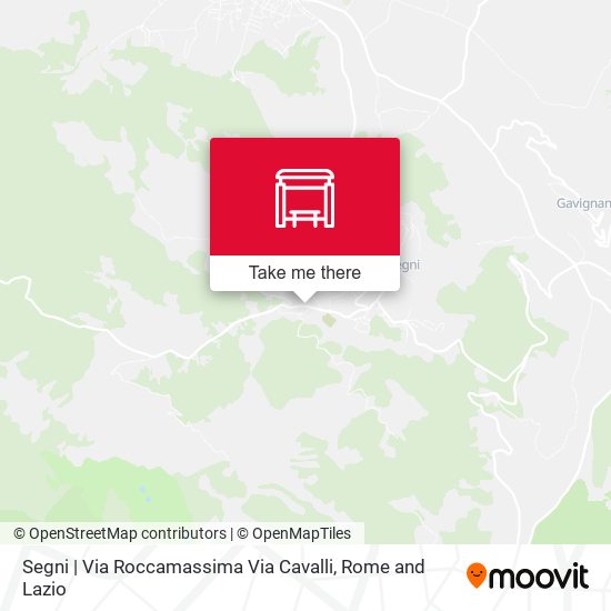 Segni | Via Roccamassima Via Cavalli map