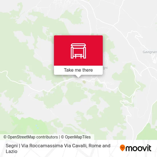 Segni | Via Roccamassima Via Cavalli map