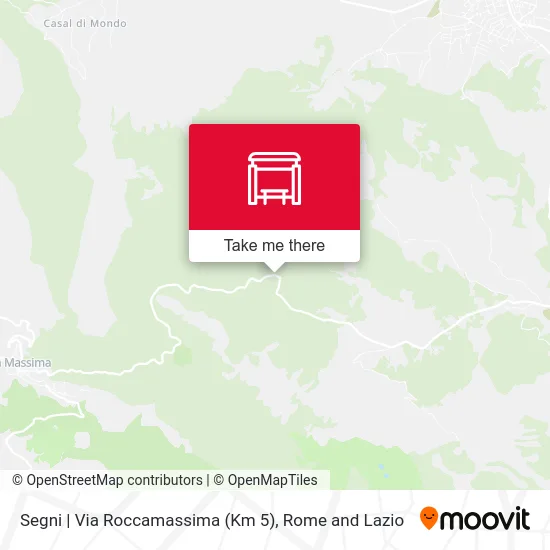 Segni | Roccamassima Road (Km 5) map