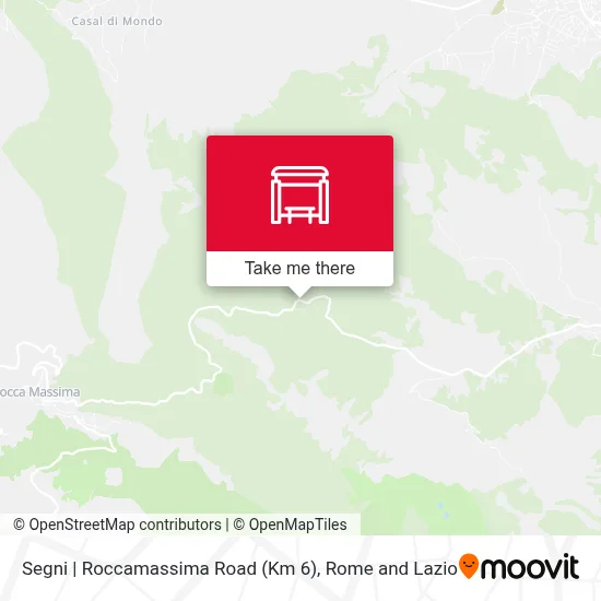 Segni | Roccamassima Road (Km 6) map
