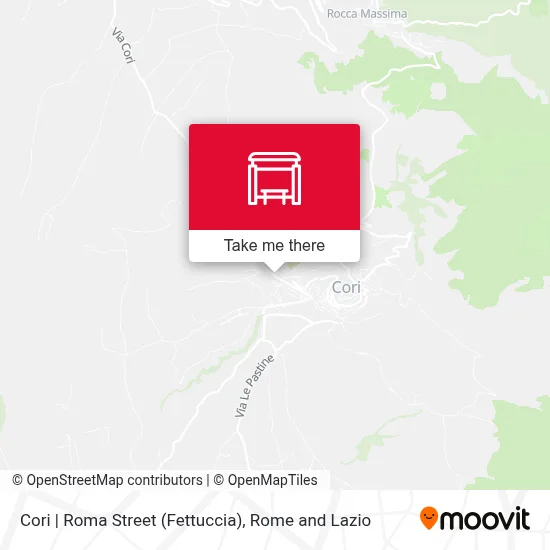 Cori | Roma Street (Fettuccia) map