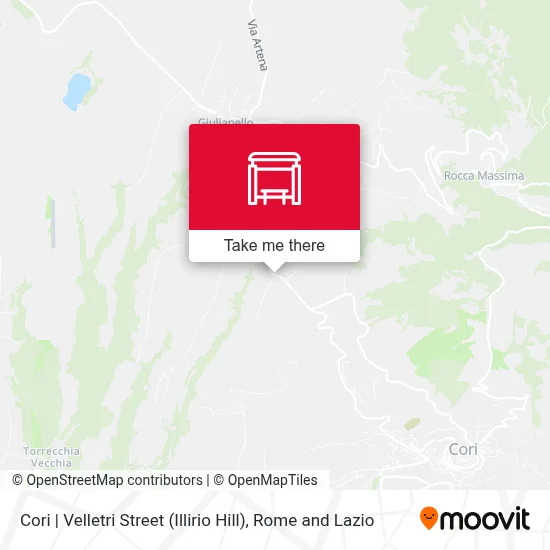 Cori | Velletri Street (Illirio Hill) map