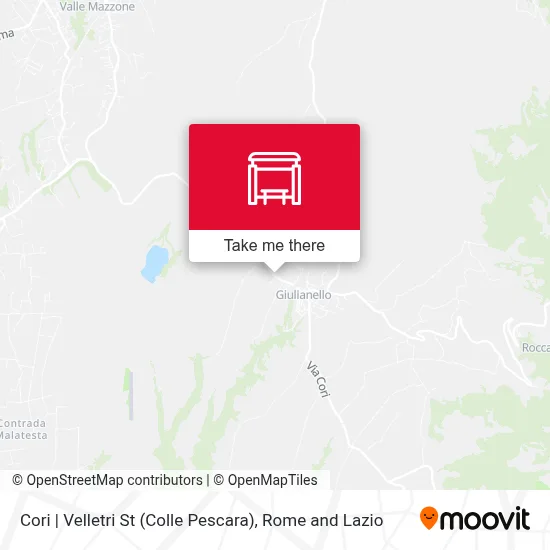 Cori | Velletri St (Colle Pescara) map