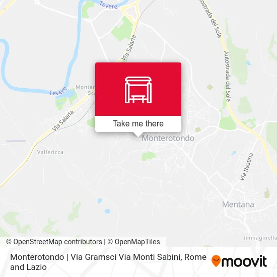 Monterotondo | Gramsci Road Monti Sabini Road map