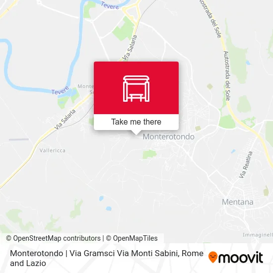 Monterotondo | Gramsci Road Monti Sabini Road map