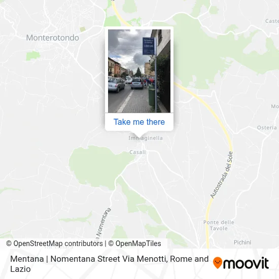 Mentana | Nomentana Street Via Menotti map